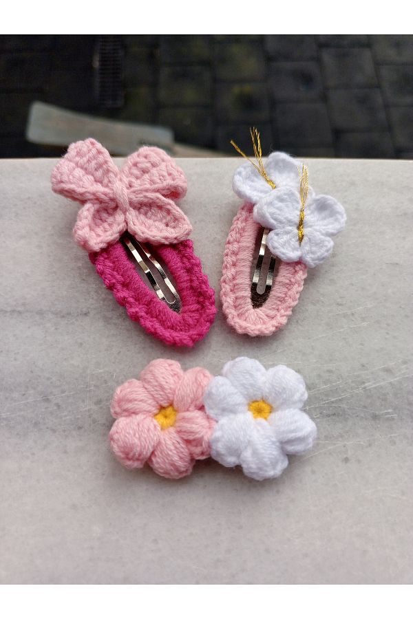 Jolly accesory-Buckle Knitted Snap Set for Mother and Child 1