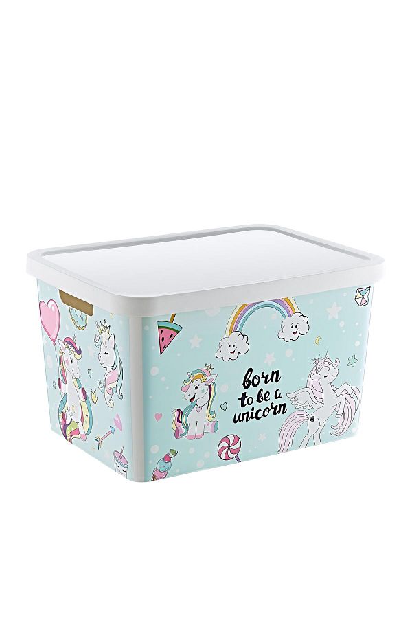 Smartware-Stafi Patterned Multi-Purpose Box with Lid 18 LT 1