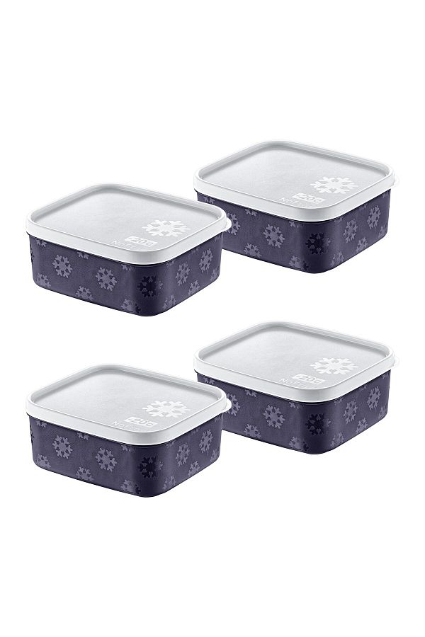 Smartware-Navy Blue 700 ml - Set of 4 No Frost Storage Container 1
