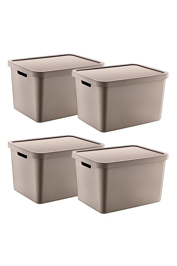 Smartware-Terra 18 Lt - Set of 4 Stafi Multi-Purpose Box with Lid 1