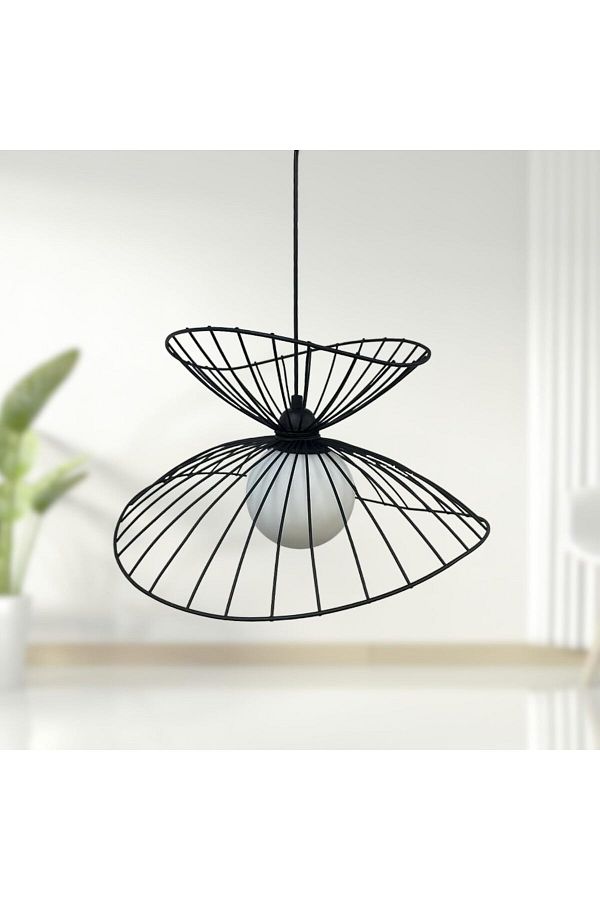 Bamyum-Vertigo 50 cm Hängelampe Metall E27 Schwarz 1