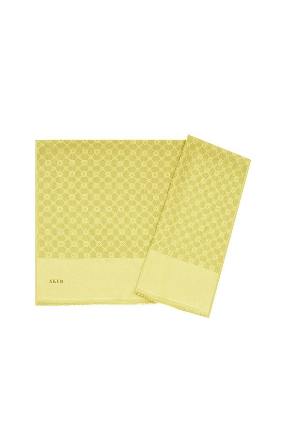 Aker-Şal galben monogramă Elegance - 961 1