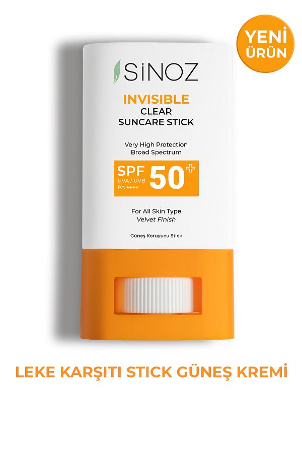 SİNOZ-Sinoz Invisible Clear Suncare Stick SPF 50+-Moisturizing and Soothing High Protection Transparent 1