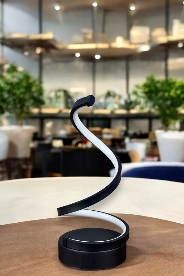 LEGACY-مصباح طاولة LED بتصميم عصري باللون الأسود - عاكس الضوء - ضوء ليلي 1