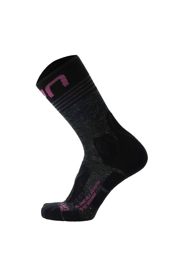 UYN-Damen Trekkingsocken - Trekking One All Season Mid Socks, Wandersocken, Logo 1
