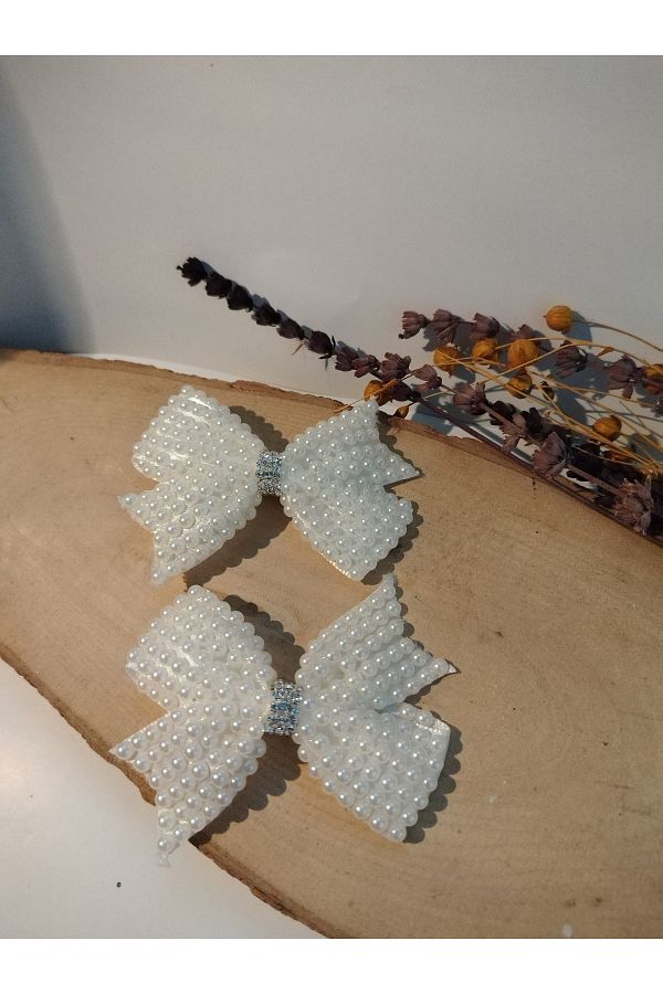 asya bijuteri-Pearl Bow Clip Buckle 1
