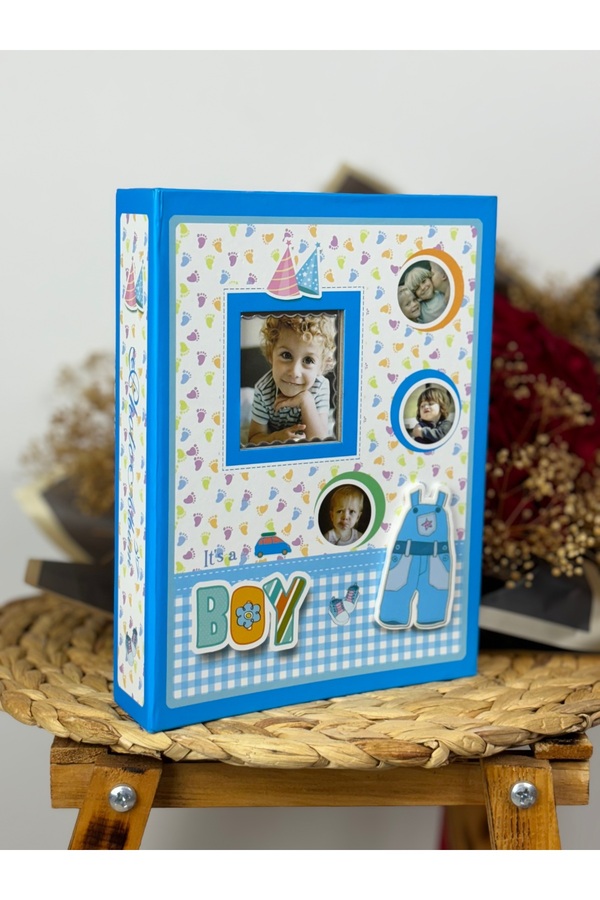 Rabsev 10x15cm 200 Fotoğraf Kapasiteli Lüks Pencereli Bebek Fotoğraf Albümü Rs462003-m