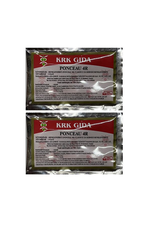 Krk Gıda-Red Powder Coloring Food Dye - 9 Gr, 2 Pieces 1