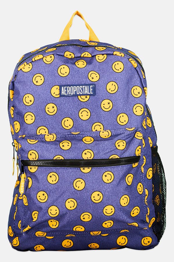 Aeropostale-حقيبة ظهر نسائية مطبوعة بالكامل 43 × 30 × 11 سم، أزرق 1
