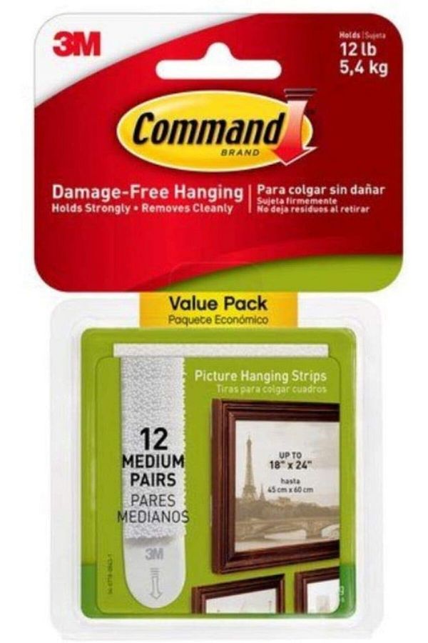 COMMAND-17204-12PK COMMAND(TM) PICTURE HANGING STRIPS VALUE PACK 1