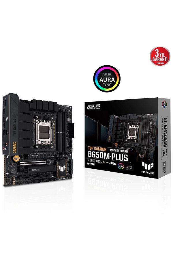 ASUS-Tuf Gaming B650m-plus Amd B650 Am5 DDR5 6400 DP HDMI 2x M2 Usb3.2 Aura RGB 2.5GBit Lan Matx 1