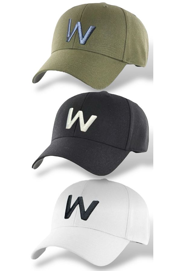 w white stars sports & wear-Set de 3 bucăți unisex pălărie sport Set de pălării reglabile cu velcro la spate 1