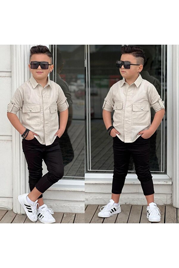 KOKOŞ BEBEK Tarz Gömlekli Erkek Takım | 3/12 Yaş Arası