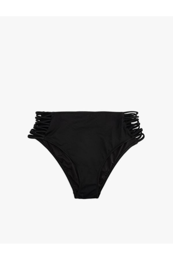 Koton-High Waist Bikini Bottom with Drawstrings on the Sides 1