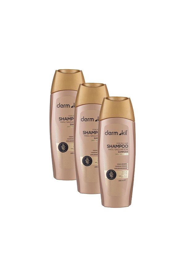 Dermokil-Shampoo for Oily Hair 600 Ml. Triple Set 1