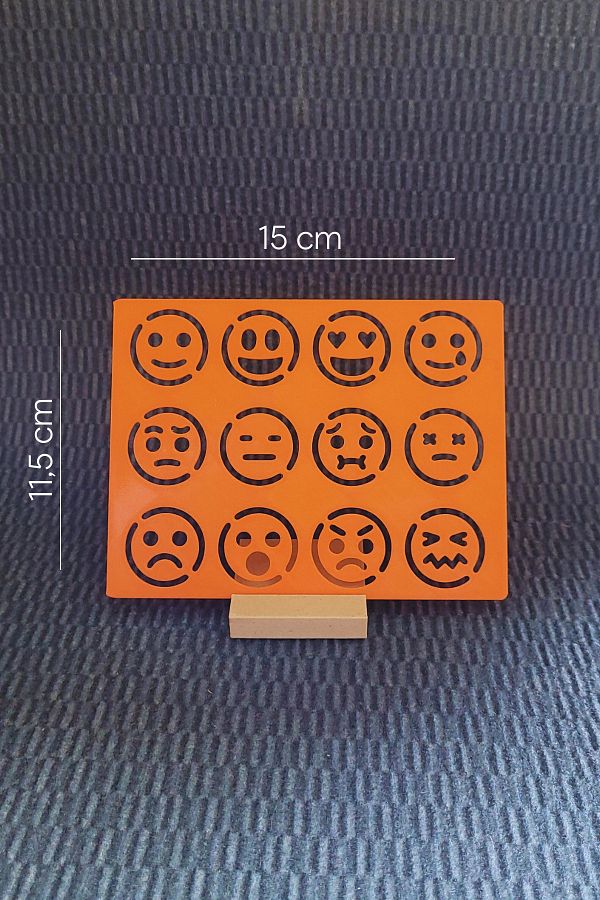 Karmelom Studio-Face Expressions Template Ruler - Emotion Icons for Agenda and Notebook Designs 1