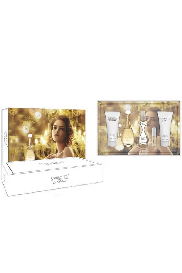 Carlotta-مجموعة عطر جاد للنساء - عطر + لوشن + معطر للجسم + عينة صغيرة + شروجل من كارلوتا 1