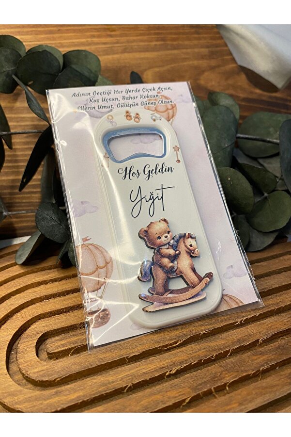 Gizem Graphic Ayıcık  Temalı  Erkek Bebek Açacak Magnet 20'li Paket