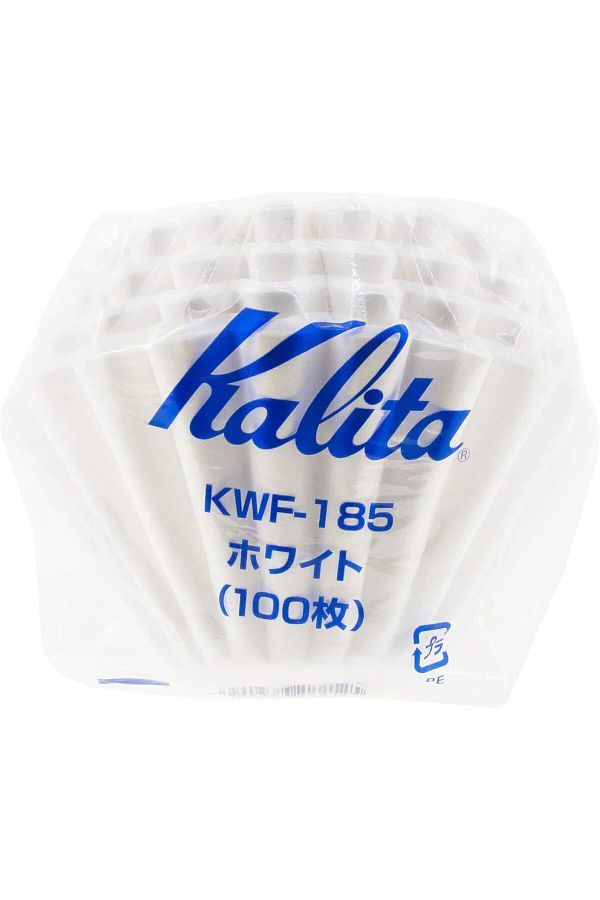 Kalita-Wave Paper Coffee Filters I Size 185 I 100 Count I Pour Over Dripper I Made in Japan, White 1
