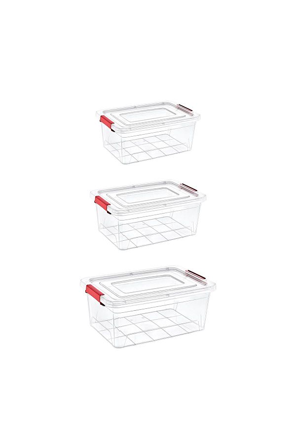 Smartware-Set of 3 Smart Box Storage Containers 1-2-3 Lt 1