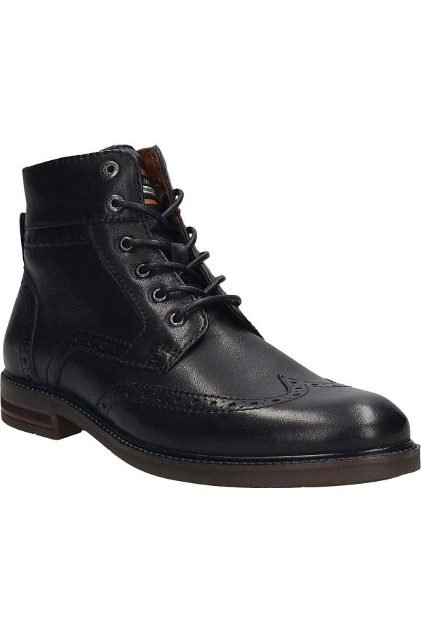SALAMANDER-Black Booties Mens Shoes 1