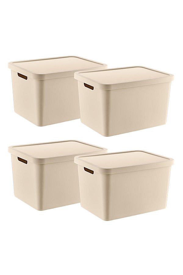 Smartware-Latte 18 Lt - Set of 4 Stafi Multi-Purpose Box with Lid 1
