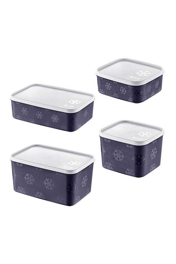 Smartware-Navy Blue Set of 4 - No Frost Storage Container (All Sizes) 1