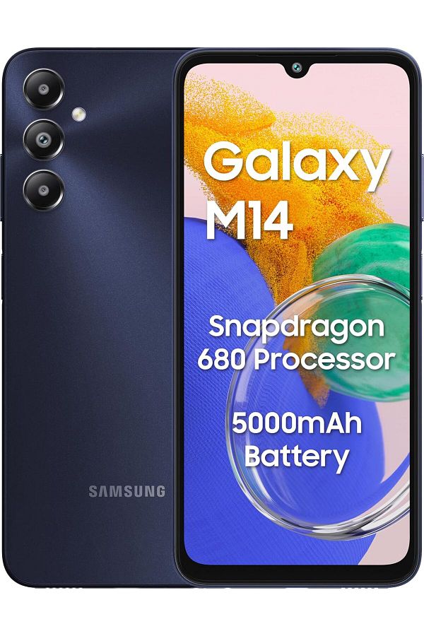Samsung-Galaxy M14 4G (Sapphire Blue,4GB,64GB) | 8GB RAM with RAM Plus | 1