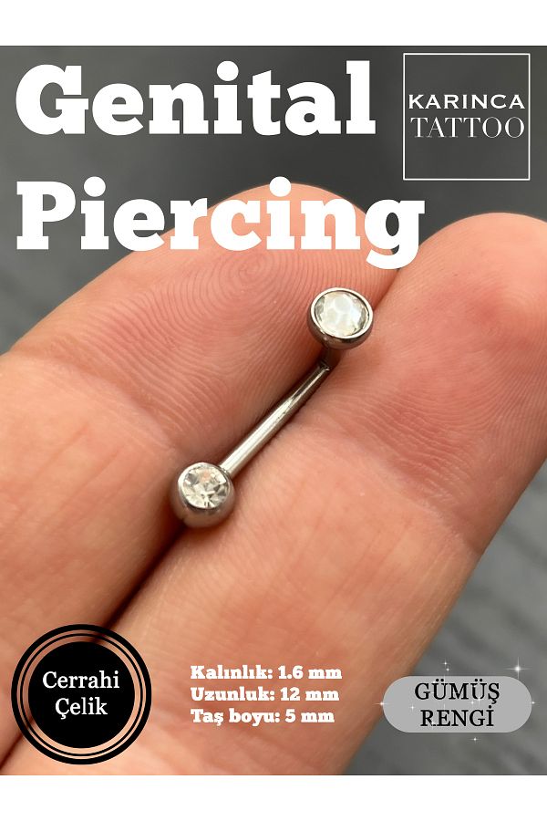 Karınca Piercing-Genital Piercing with Stones (Ant Tattoo) 1