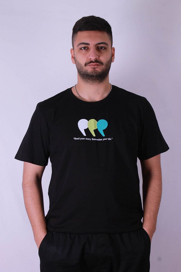 trender-Μαύρο ανδρικό μπλουζάκι - Comma Printed, Tr-02 1
