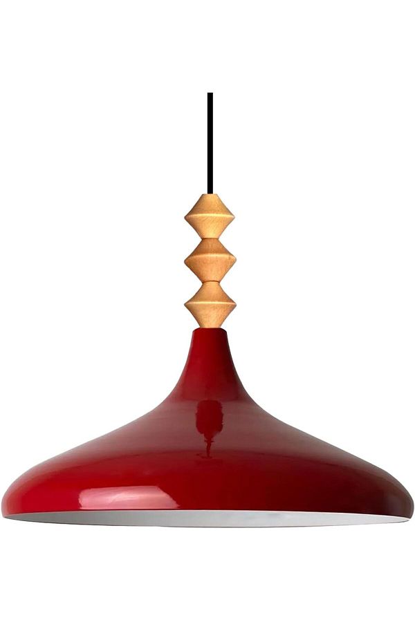 Bamyum-Champion 35 cm Hängelampe Metall E27 Rot 1
