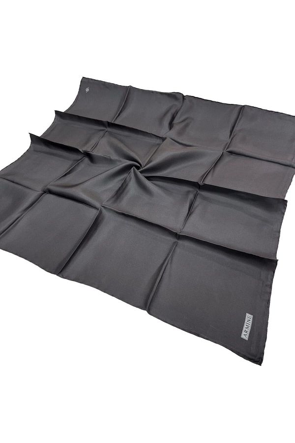 Armine-Eșarfă de mătase simplă - 101 Anthracit Twill 1