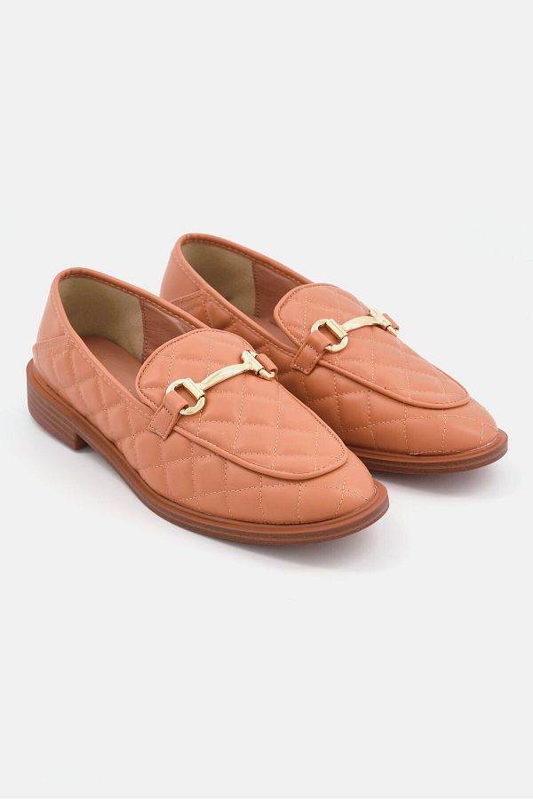 French Connection-Women Quilted Slip On Casual Shoes, Tan 1