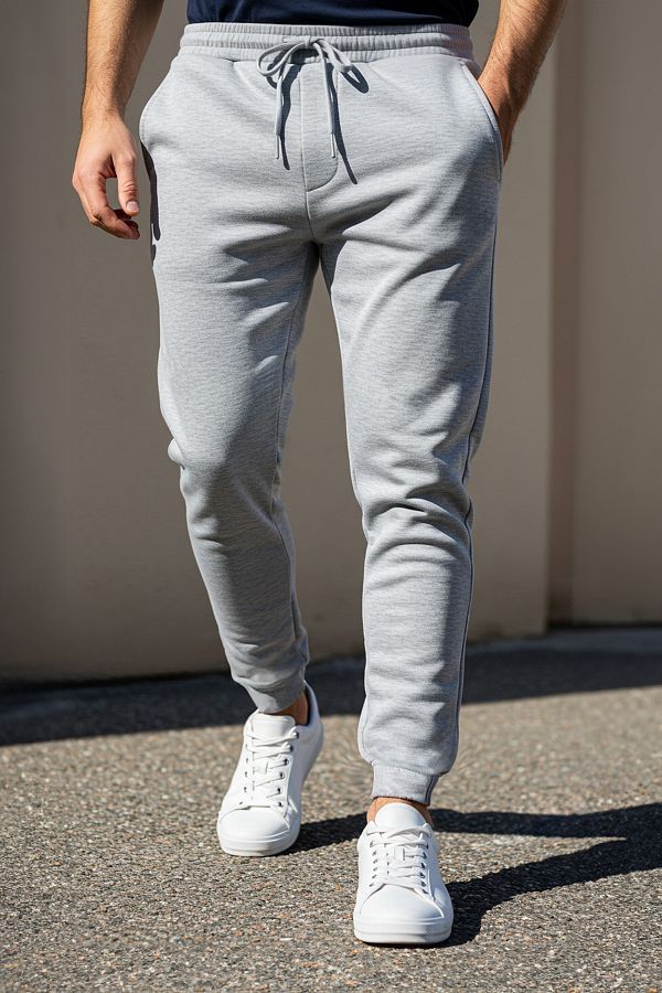 Trendyol Collection-Gray Regular Cut Elastic Jogger Sweatpants - Tmnss20Ea0053 1