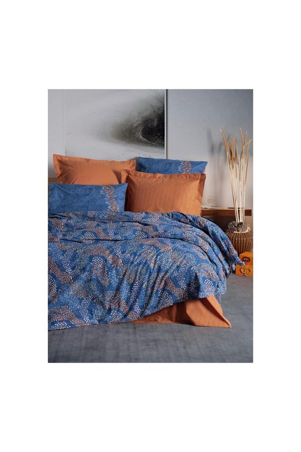 NEZADE STORE-Tedric Cinnamon Double Duvet Cover Set 1