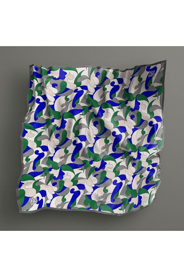Levidor-Abstract Pattern Sparkling Crystal Scarf 1