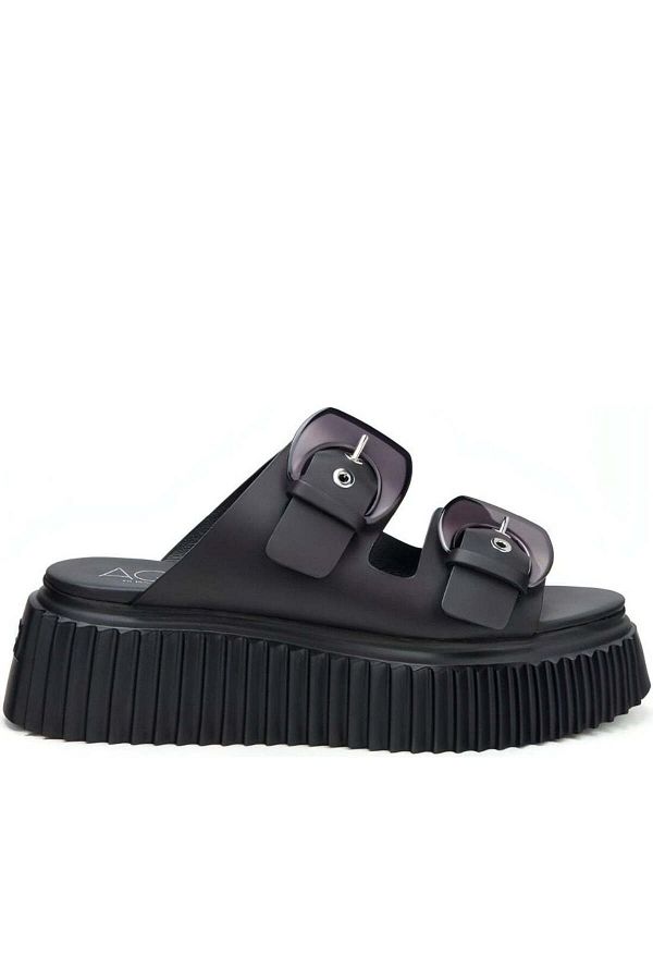 AGL-Black Slippers Womens Shoes 1