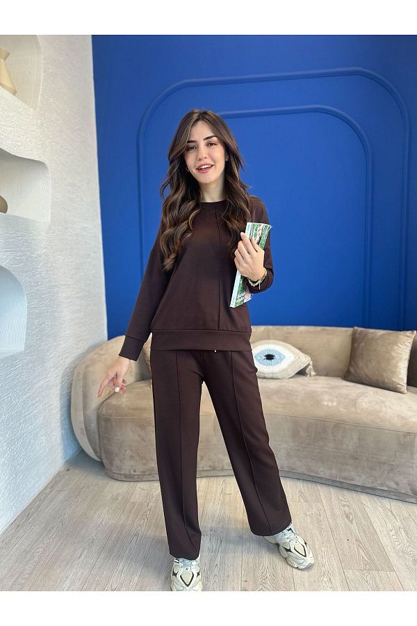 Devesta Moda-Soft Modal Fabric Lycra Comfortable Casual and Stylish Bottom - Top Set Tracksuit Set 1