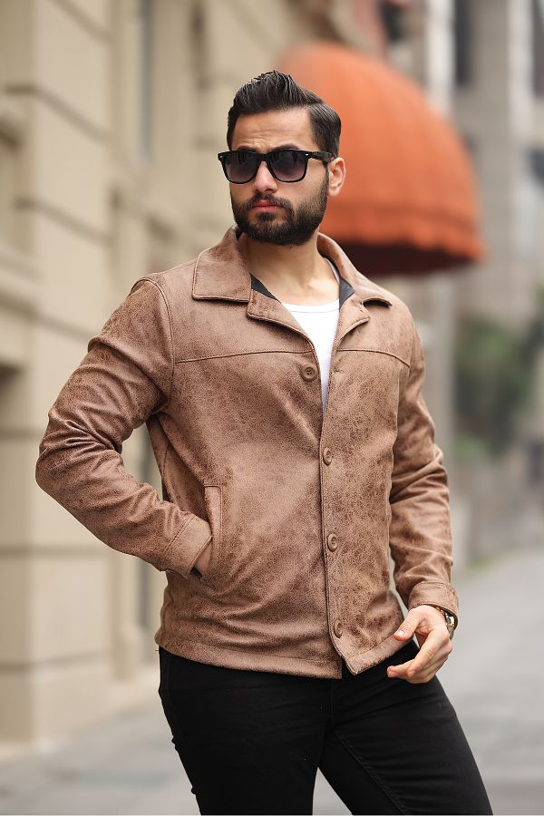 S&M CLOTHİNG-سترة جلدية للرجال من NEW SEASON VINTAGE PREMIUM 1