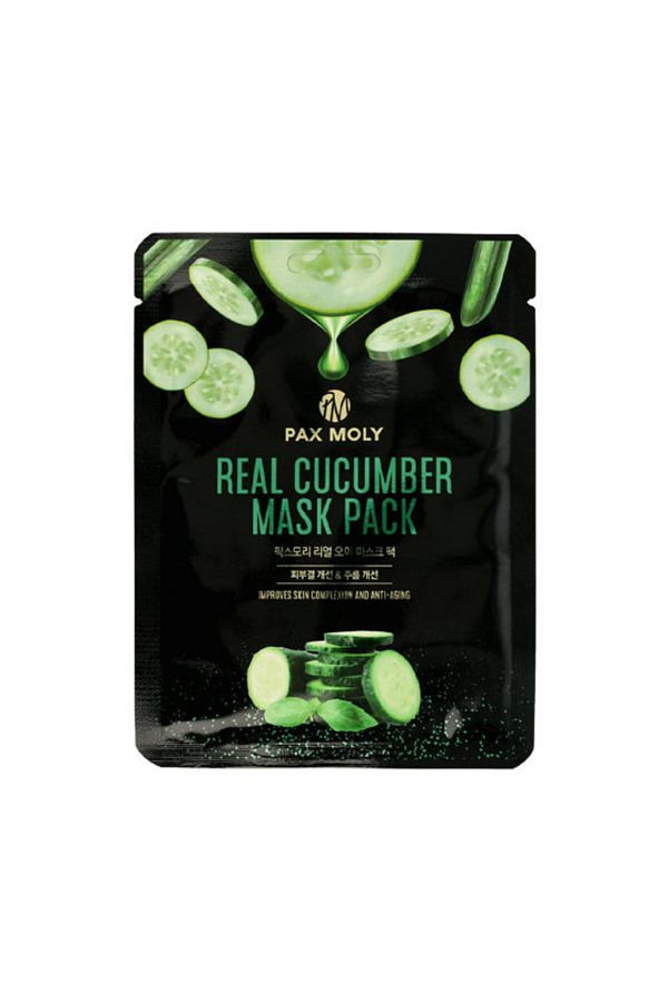 Pax Moly-Real Cucumber Mask Pack 25 ml - Mască în foaie răcoritoare și liniștitoare cu extract de castraveți 1
