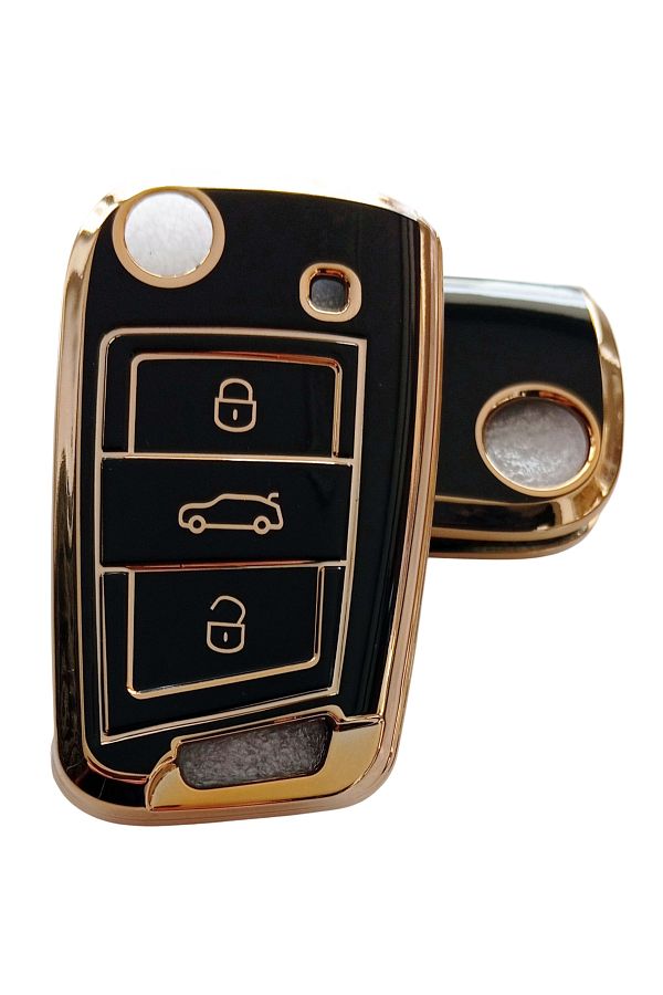 Kasey-Black Polo 6 Golf 7 Octavia Leon Mqb Nano Key Case - Auto Keychain Control Case 1