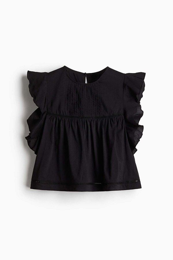 H&M-Flutter-sleeved blouse 1