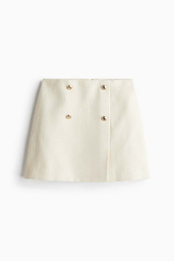 H&M-Button-front mini skirt 1