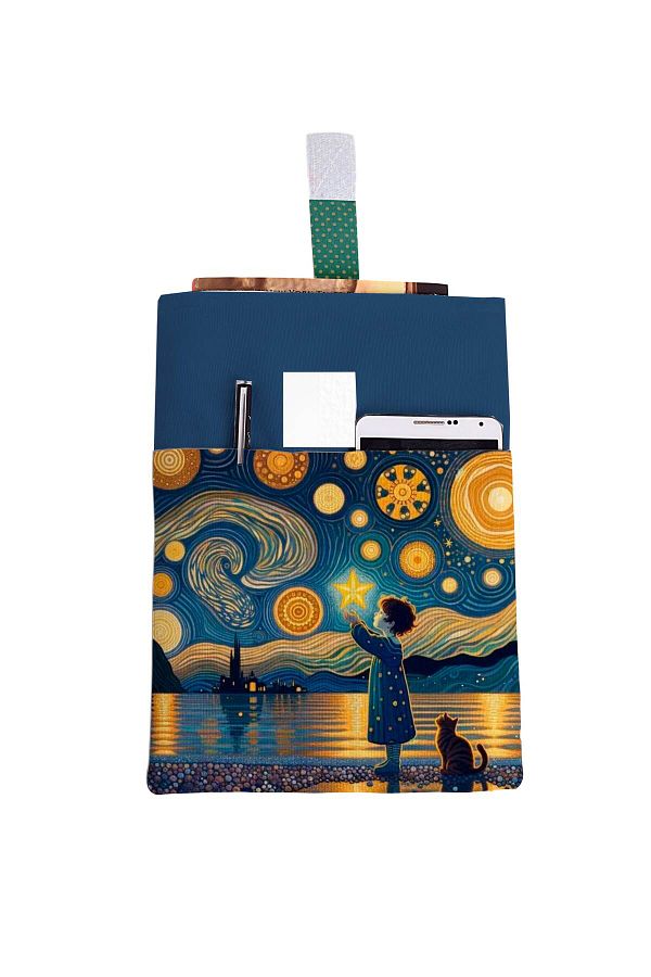 HRS-Patterned Washable Pocketed Book Case 20 x 25 cm Multi-Purpose Bag Book Cover 1