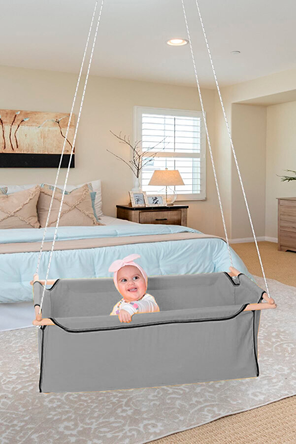 Bundera Sally Gri Salıncak Bebek Çocuk Salıncağı Hamak Beşik Bebek Hamağı Çingene Beşiği Salıncağı