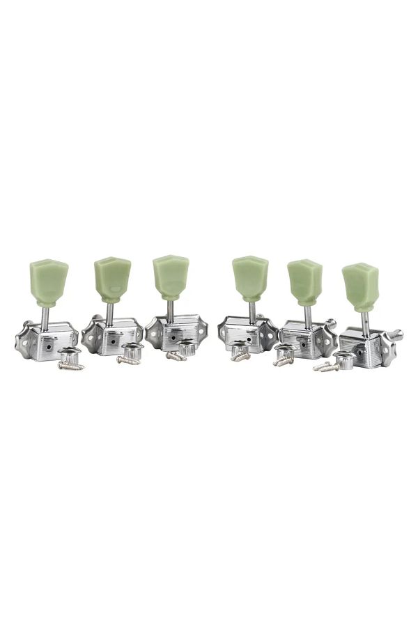 Choice-Gearlly 6pcs/set 3l3r Guitar Machine Heads Guitar Tuning Keys Strings Tuners Pegs Chrome For Elec... 1