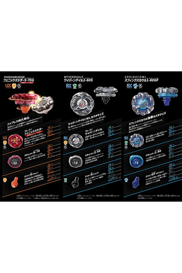Beyblade X Stadium Required Beyblade X UX-07 Phoenix Ladder Deck