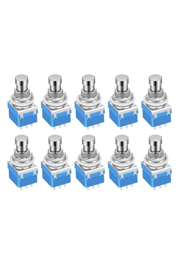DAIERBUMP-Latching Version 10pcs 3pdt Guitar Effects Stomp Switch Guitar Foot Switches 9 Pin Latching Push But 1