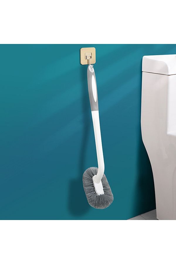 Choice-Gray Bathroom Wall-mounted S-type Toilet Curve Brush Bent Head Corner Gap Brush Soft Hair Household 1