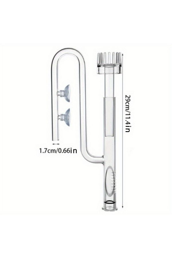Choice-1.7cm-0.66in Aquarium Water Pump Inlet Tube Glass Pipe Inflow Surface Skimmer Fish Tank Effectively 1